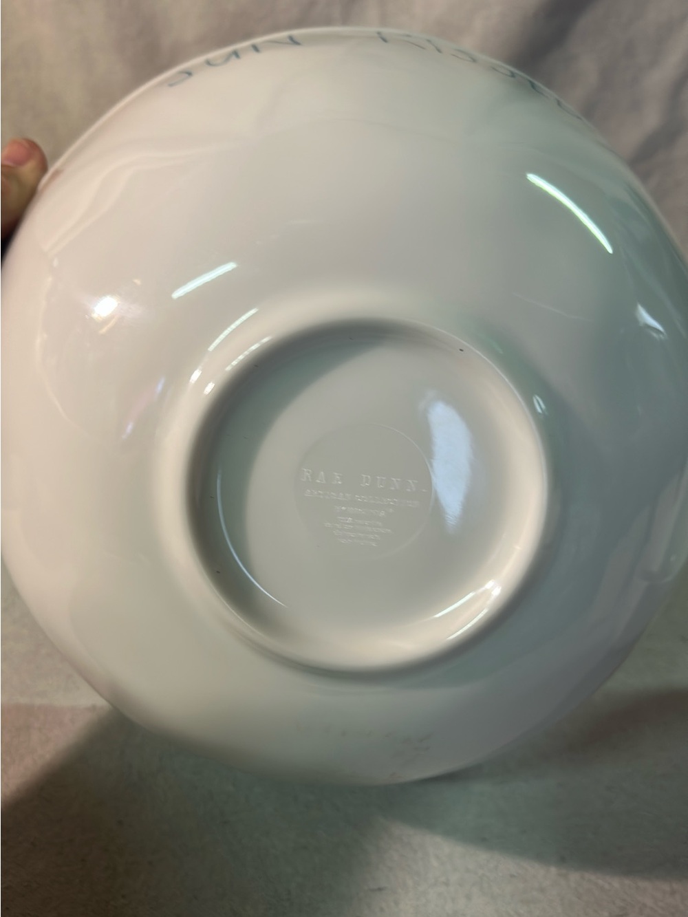 Rae Dunn White Nesting Bowls with Blue Lettering - Picture 3 of 5